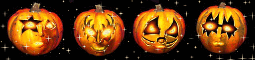 Błyszczące dynie w Halloween
